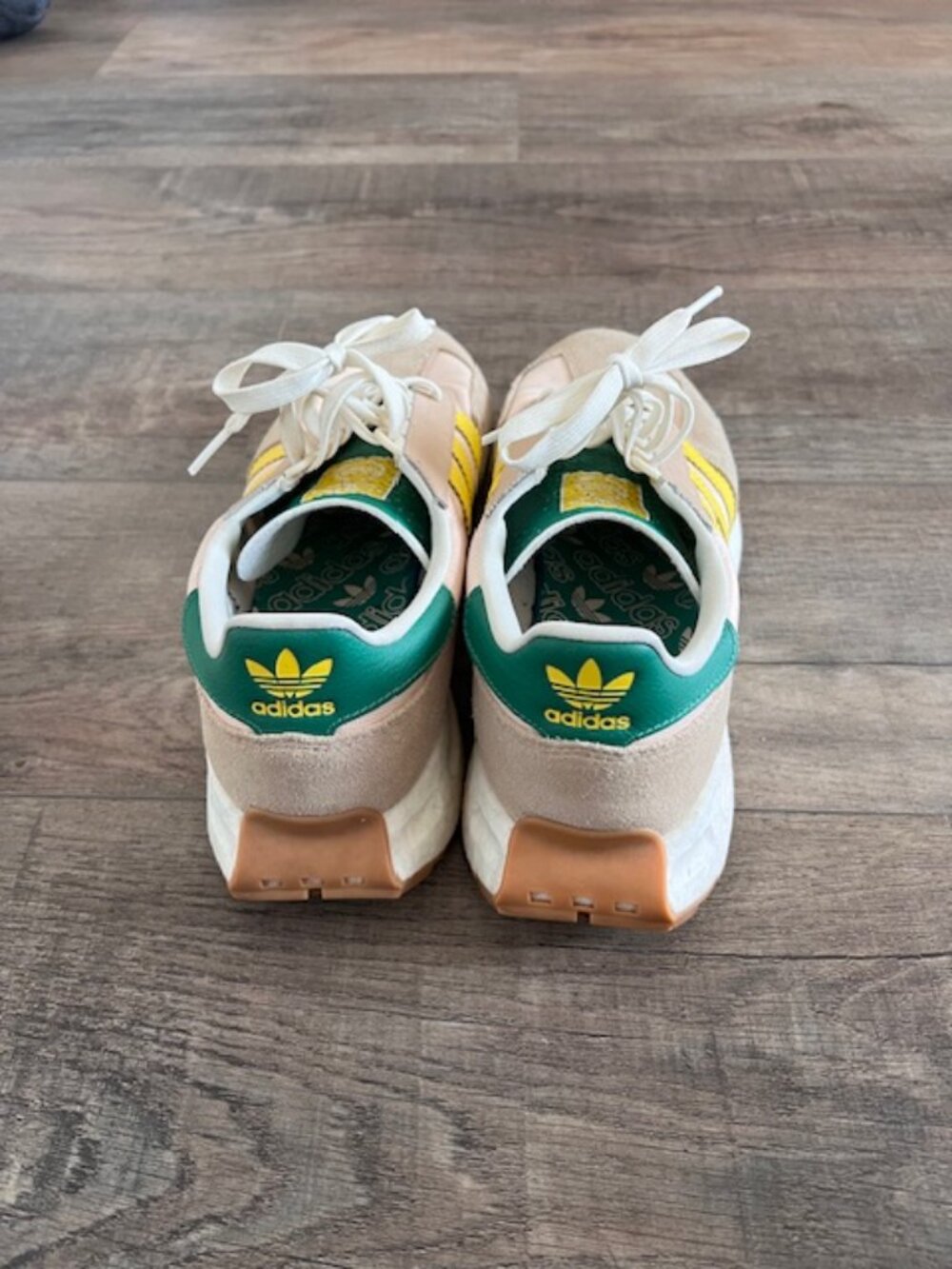 Adidas Cream/Yellow/Green Sneakers – Men’s Size 10.5 - Picture 3 of 8
